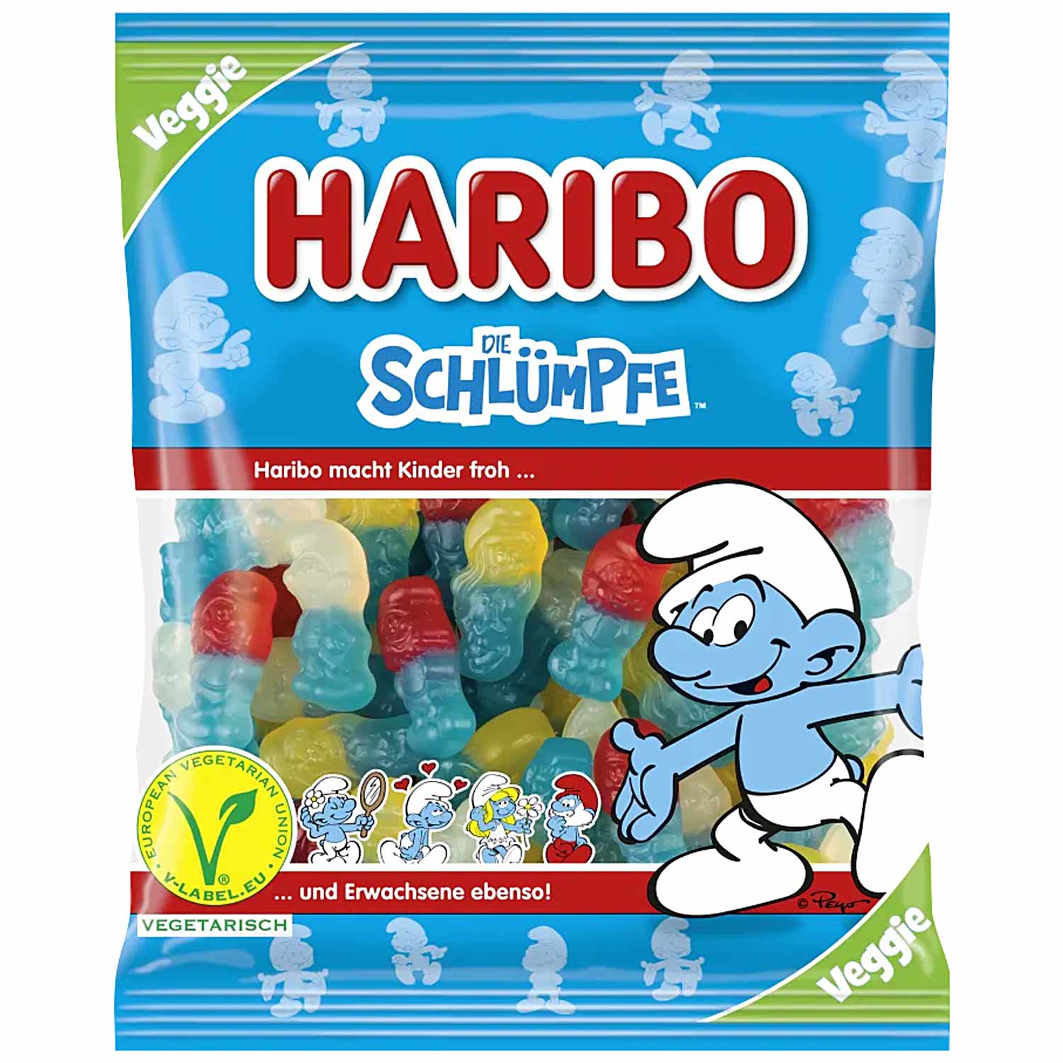 Haribo Die Schlümpfe klein vegetarisch 175g - Candyshop.ch