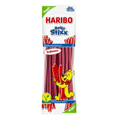 Haribo Balla Stixx Erdbeere vegetarisch 200g - Candyshop.ch