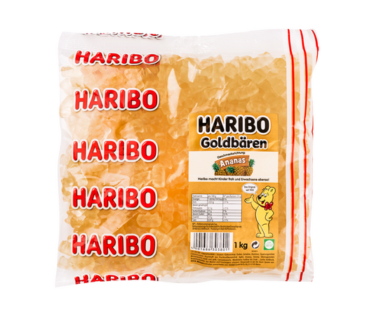 Haribo Goldbären Sortenrein Ananas 1 Kg - Candyshop.ch