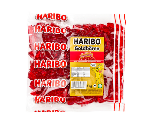 Haribo Goldbären Sortenrein Himbeer 1 Kg - Candyshop.ch