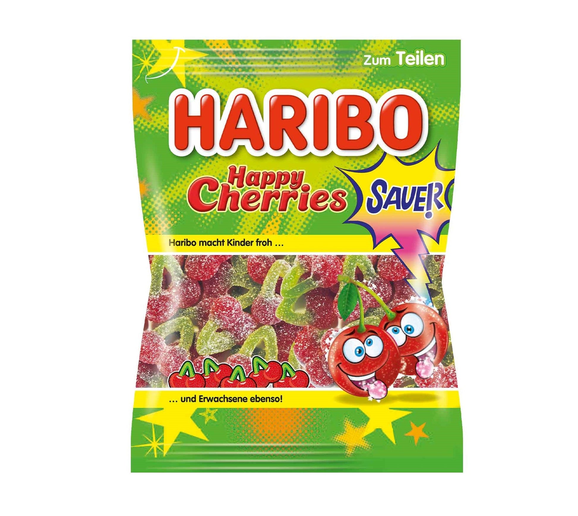 Haribo Happy Cherries sauer 175g Saures Fruchtgummi mit Kirschgeschmack - Candyshop.ch