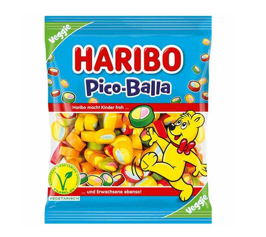 Haribo Pico-Balla vegetarisch 160g Fruchtgummi Stücke mit Konfektfüllung