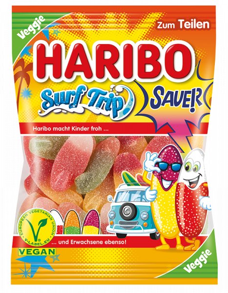 Haribo Surf Trip sauer vegan 175g - Candyshop.ch