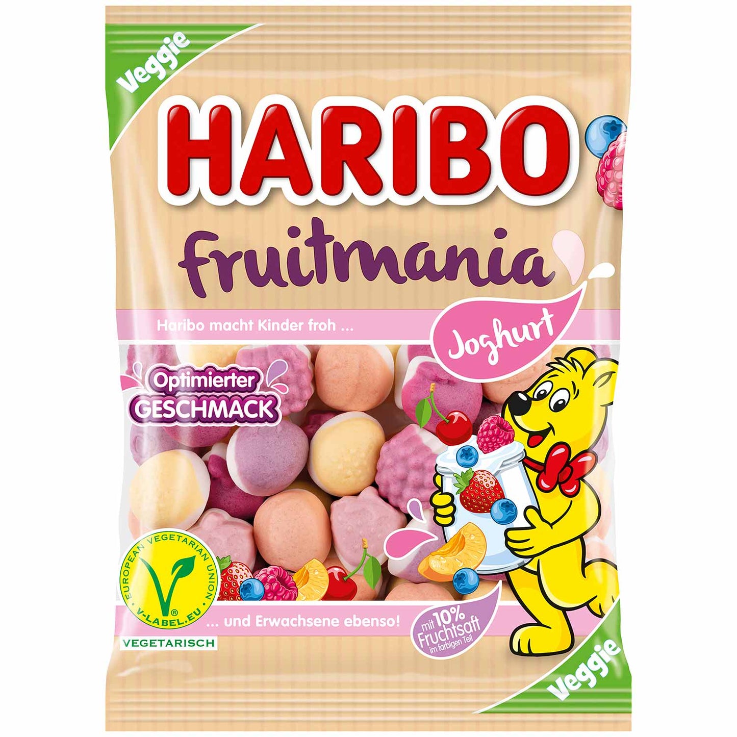 Haribo Fruitmania Joghurt vegetarisch 160g - Candyshop.ch