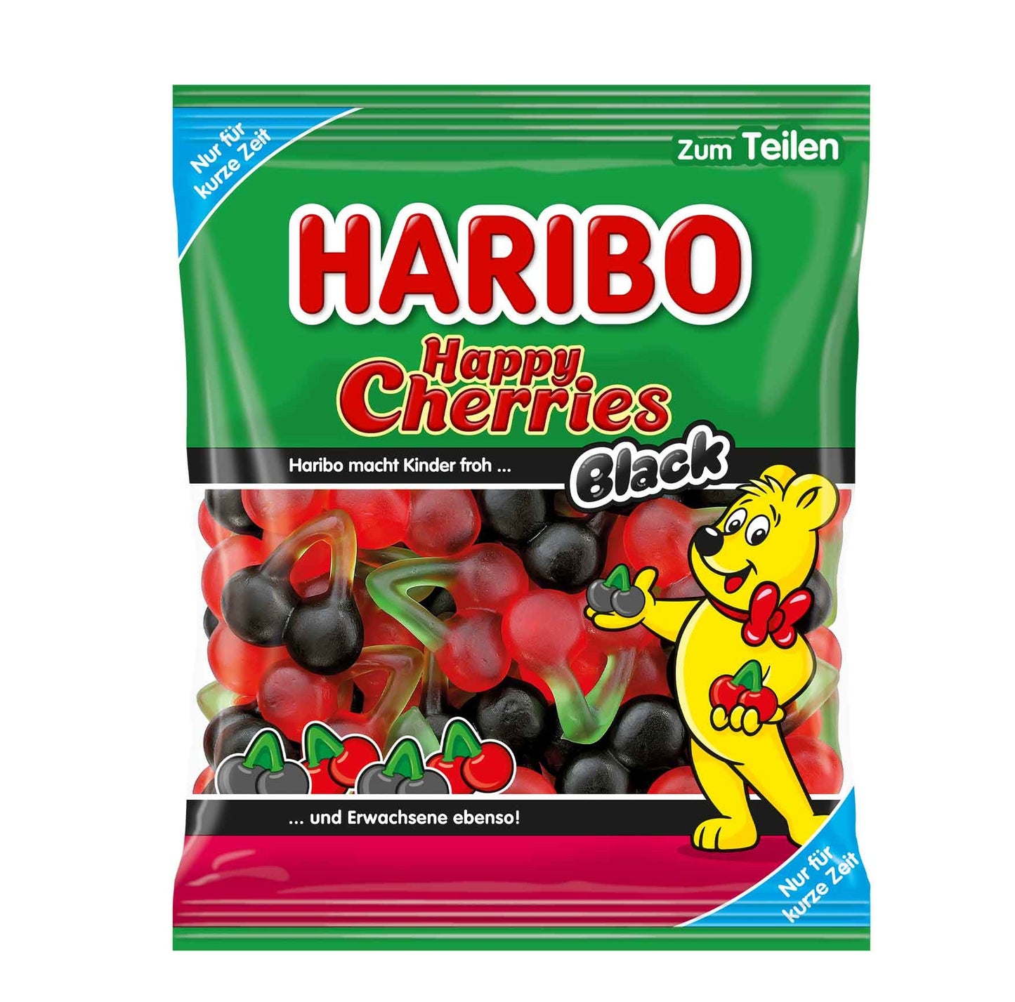 Haribo Happy Cherries Black 175g  Fruchtgummi mit Kirschgeschmack. Teilweise mit Lakritz.