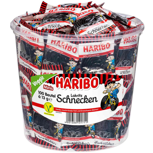 Haribo Lakritz Schnecken Minis vegetarisch 100er - Candyshop.ch