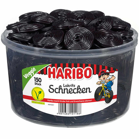 Haribo Lakritz Schnecken vegetarisch 150er - Candyshop.ch