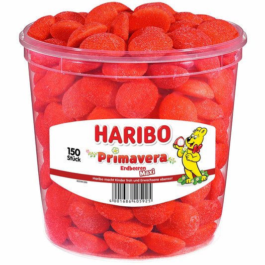 Haribo Primavera Erdbeeren Maxi 150er - Candyshop.ch