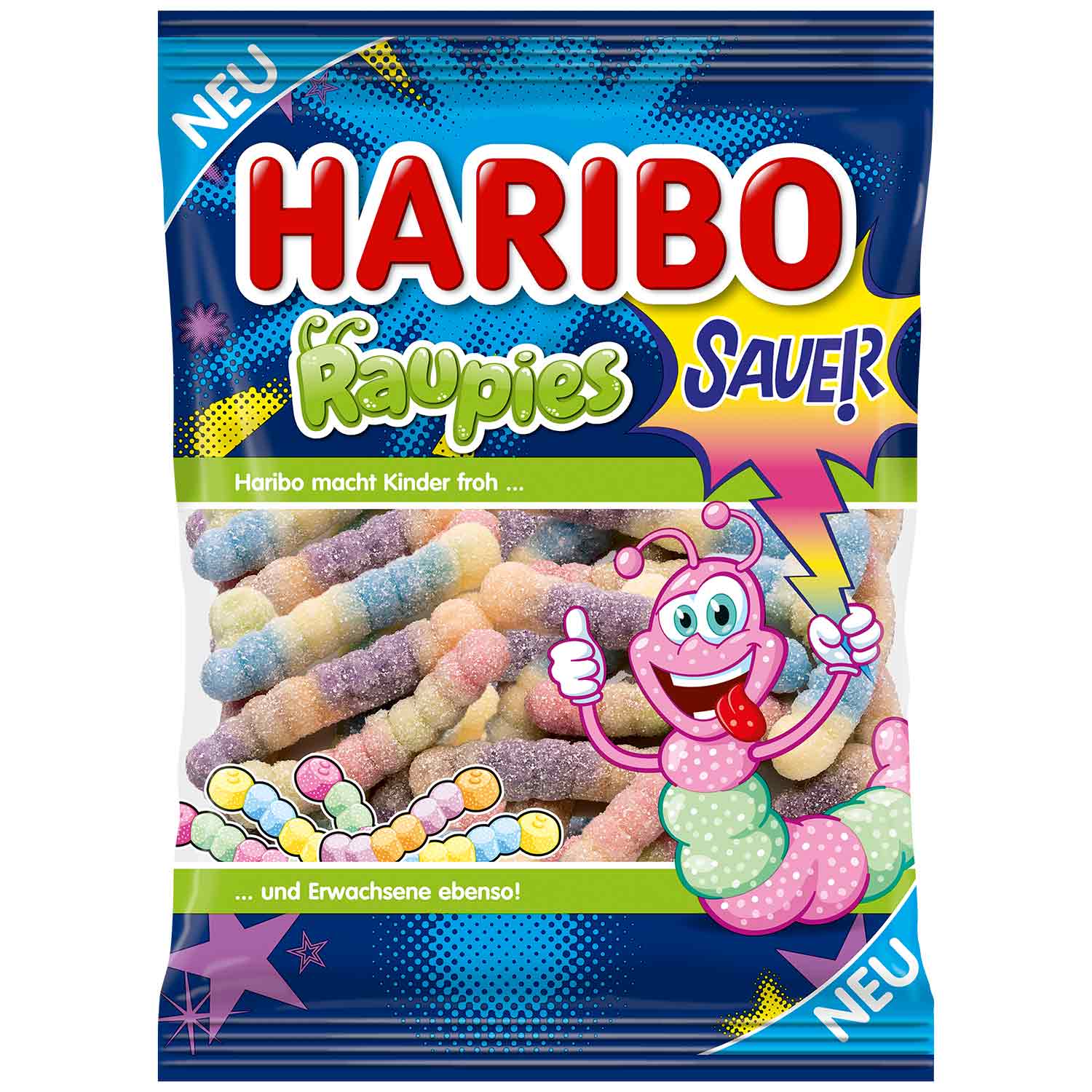 Haribo Raupies sauer 160g - Candyshop.ch