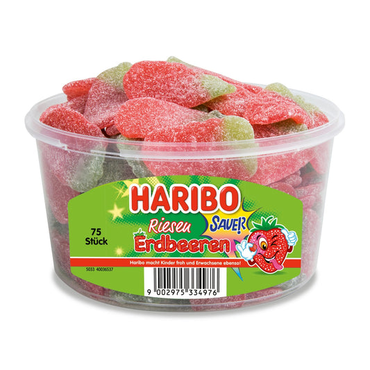 Haribo Riesen Erdbeeren Sauer 75 Stück - Candyshop.ch