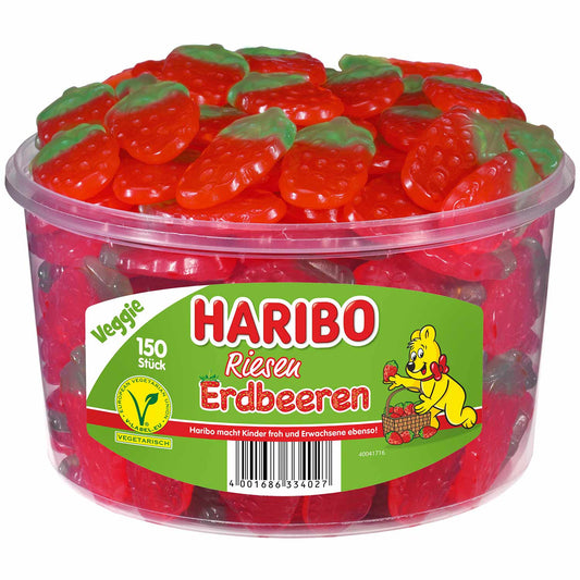 Haribo Riesen Erdbeeren vegetarisch 150er - Candyshop.ch