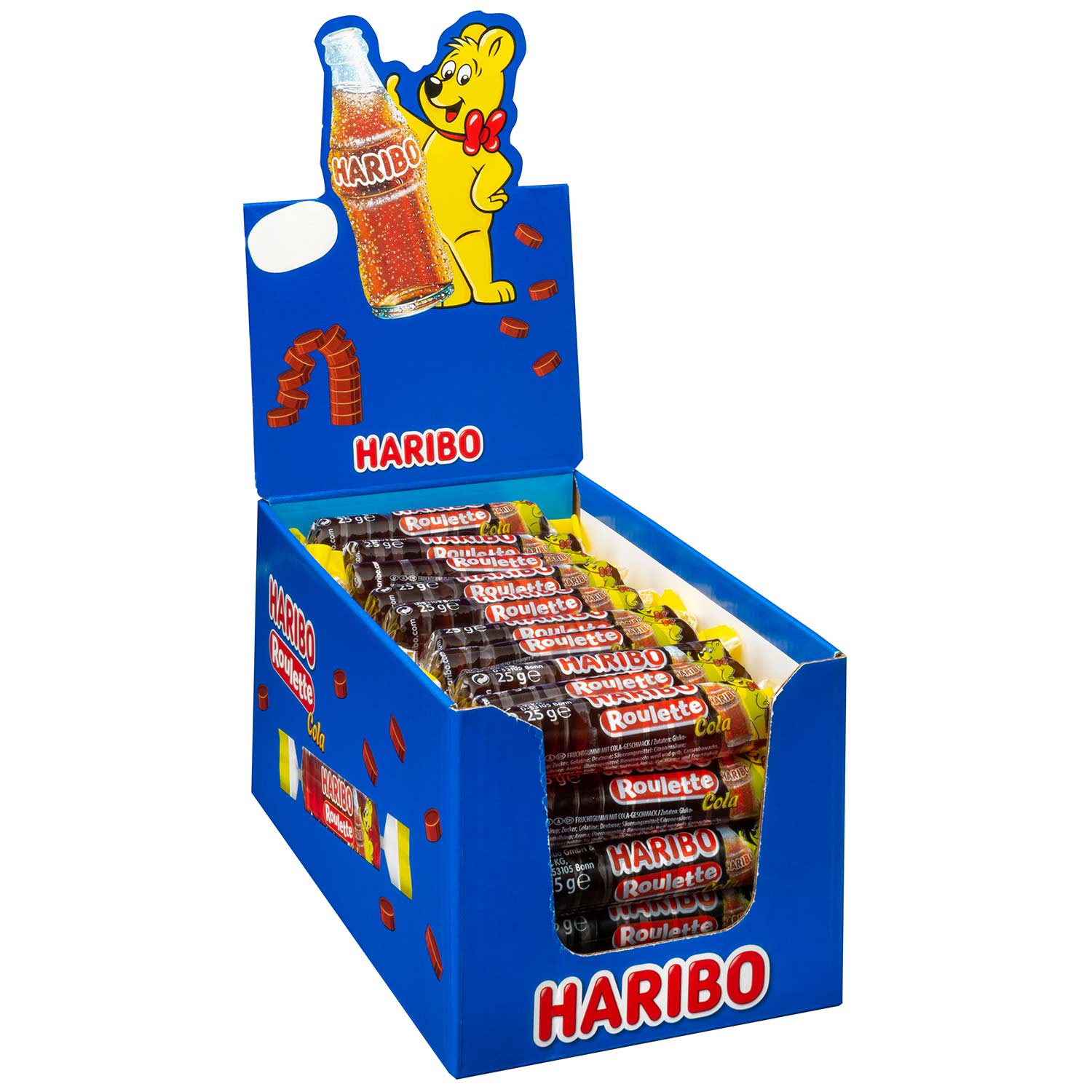 Haribo Roulette Cola 50x25g - Candyshop.ch