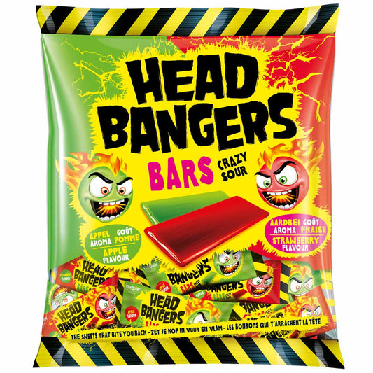 Head Bangers Bars Crazy Sour Apfel & Erdbeere 200g - Candyshop.ch