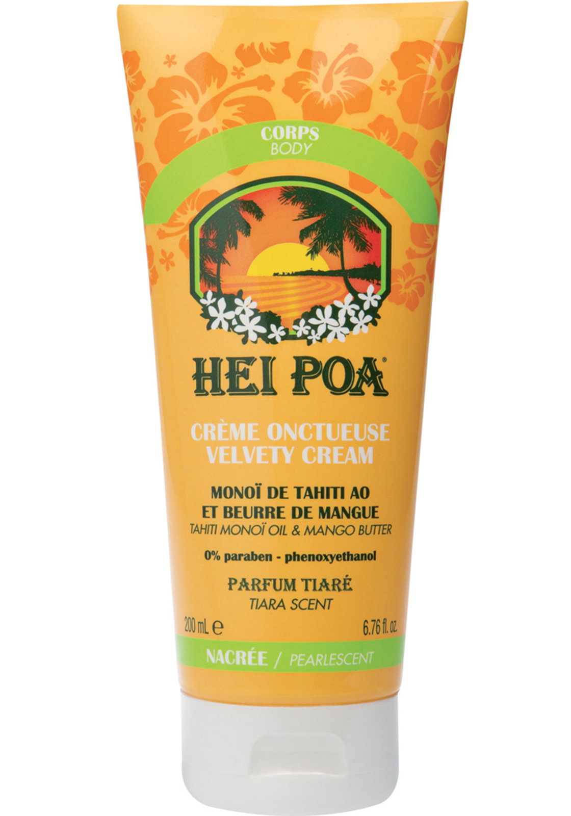 Hei Poa Hei Poa, Monoi De Tahiti, Tahiti Manoi Öl & Mangobutter, Feuchtigkeitsspendend, Körpercreme, Über den ganzen Körper, 