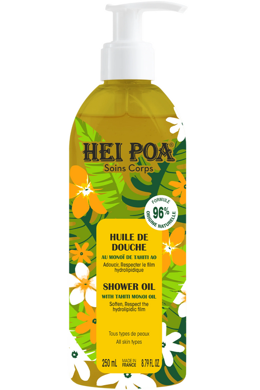 Hei Poa Hei Poa, Monoi De Tahiti, Weichmachen, Duschöl, Für alle Hauttypen, 250 ml Regular