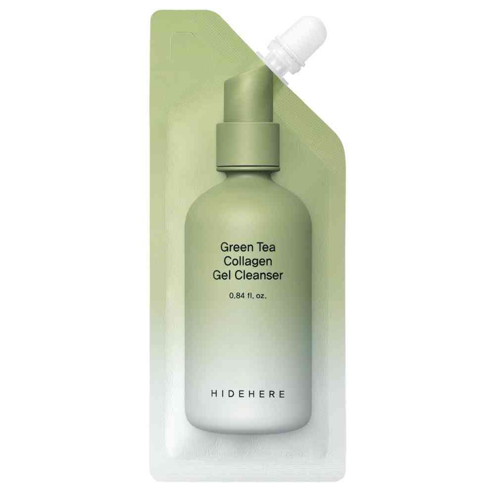 HideHere HideHere, Green Tea, Kollagen, Reinigung und Hydratisierung, Reinigungsgel, Für das Gesicht, 25 g Regular