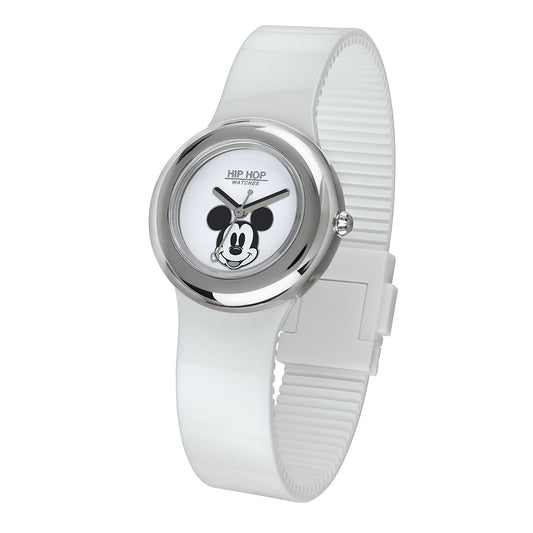 HIP HOP MICKEY METAL WHITE HWU0920 Only Time Armbanduhr 32 mm Weiss