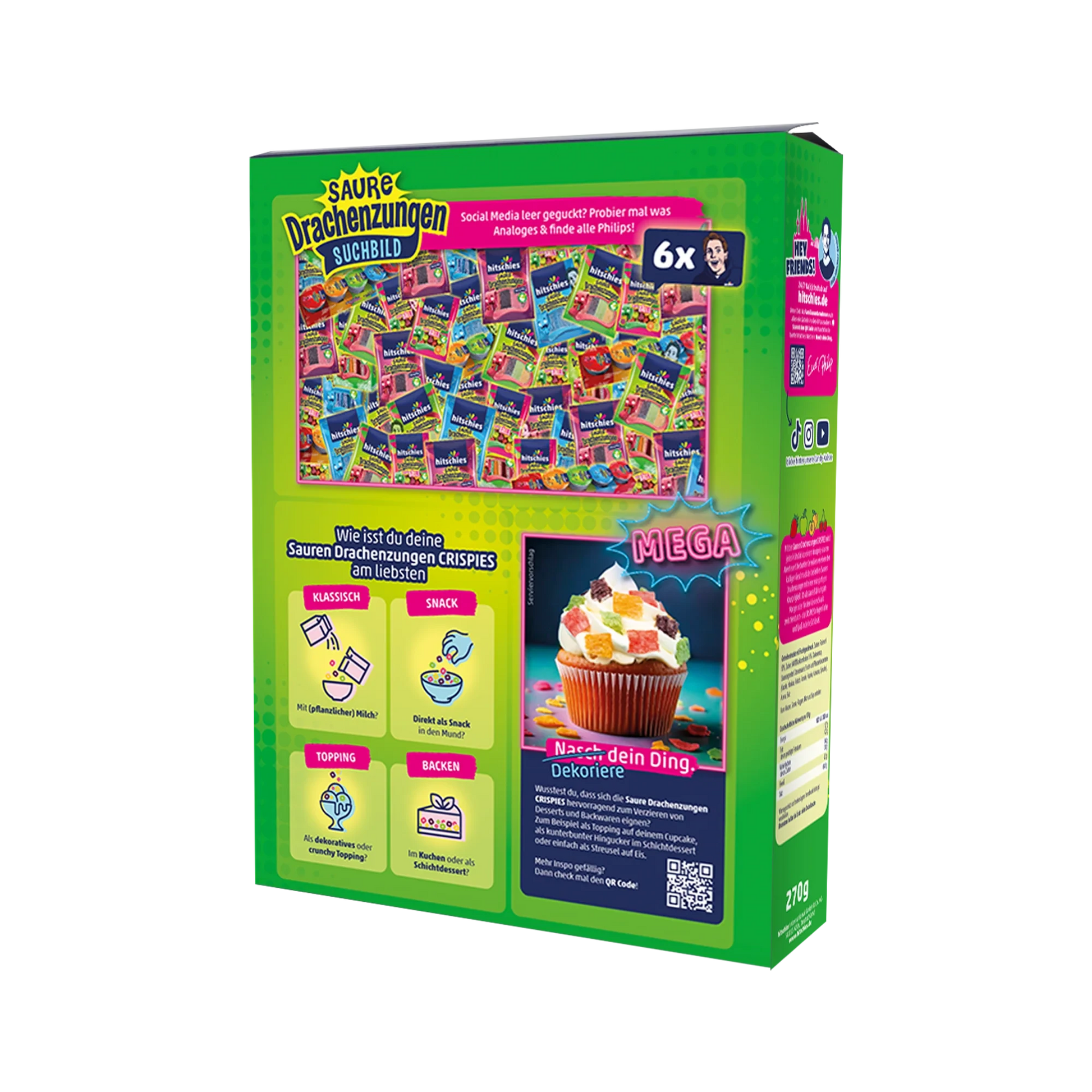 hitschies Saure Drachenzungen Crispies Cerealien 270g - Candyshop.ch