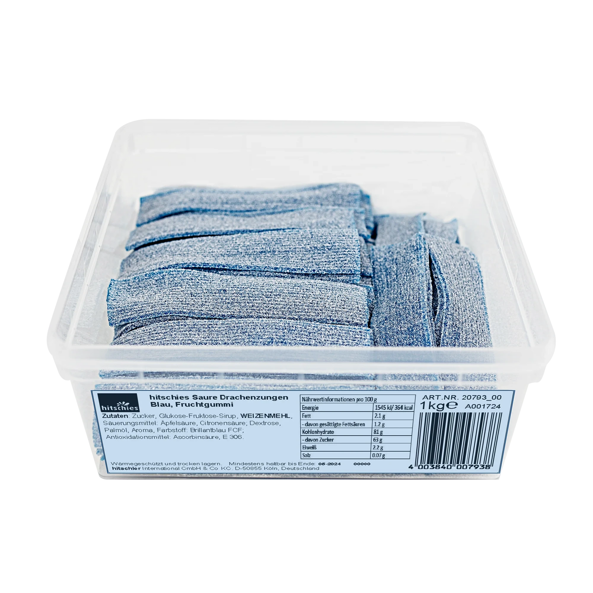 hitschies Saure Drachenzungen Blau 1000g - Candyshop.ch