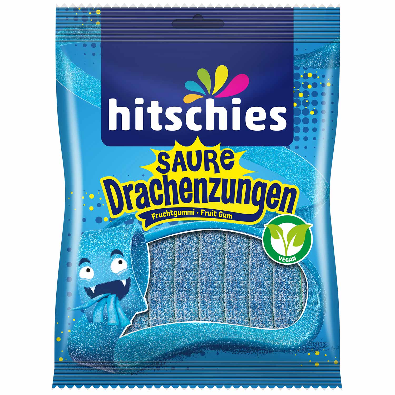 hitschies Saure Drachenzungen blau 125g - Candyshop.ch