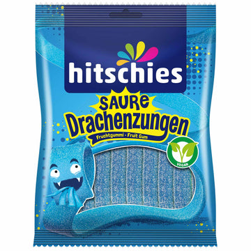 Hitschies Saure Drachenzungen Blau Fruchtgummi vegan 125 g