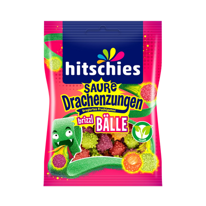 hitschies Saure Drachenzungen Brizzl Bälle 100g - Candyshop.ch