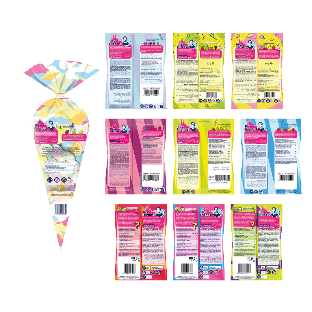 Hitschies Buntes Bündel Halal halal zertifizierte Süßigkeiten Mix aus 20 Beuteln Vorteilspreis - Candyshop.ch