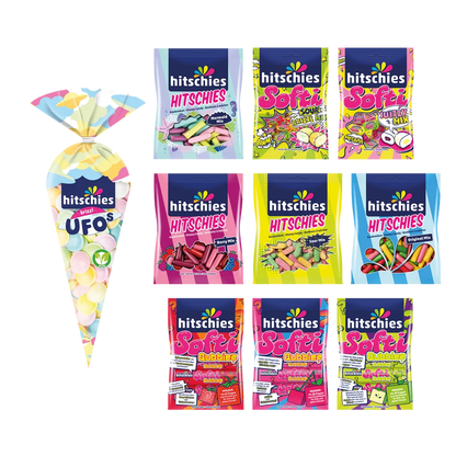 Hitschies Buntes Bündel Halal halal zertifizierte Süßigkeiten Mix aus 20 Beuteln Vorteilspreis - Candyshop.ch