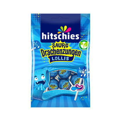 hitschies Saure Drachenzungen Lollis blau - Candyshop.ch