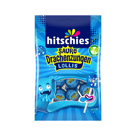 hitschies Saure Drachenzungen Lollis blau - Candyshop.ch