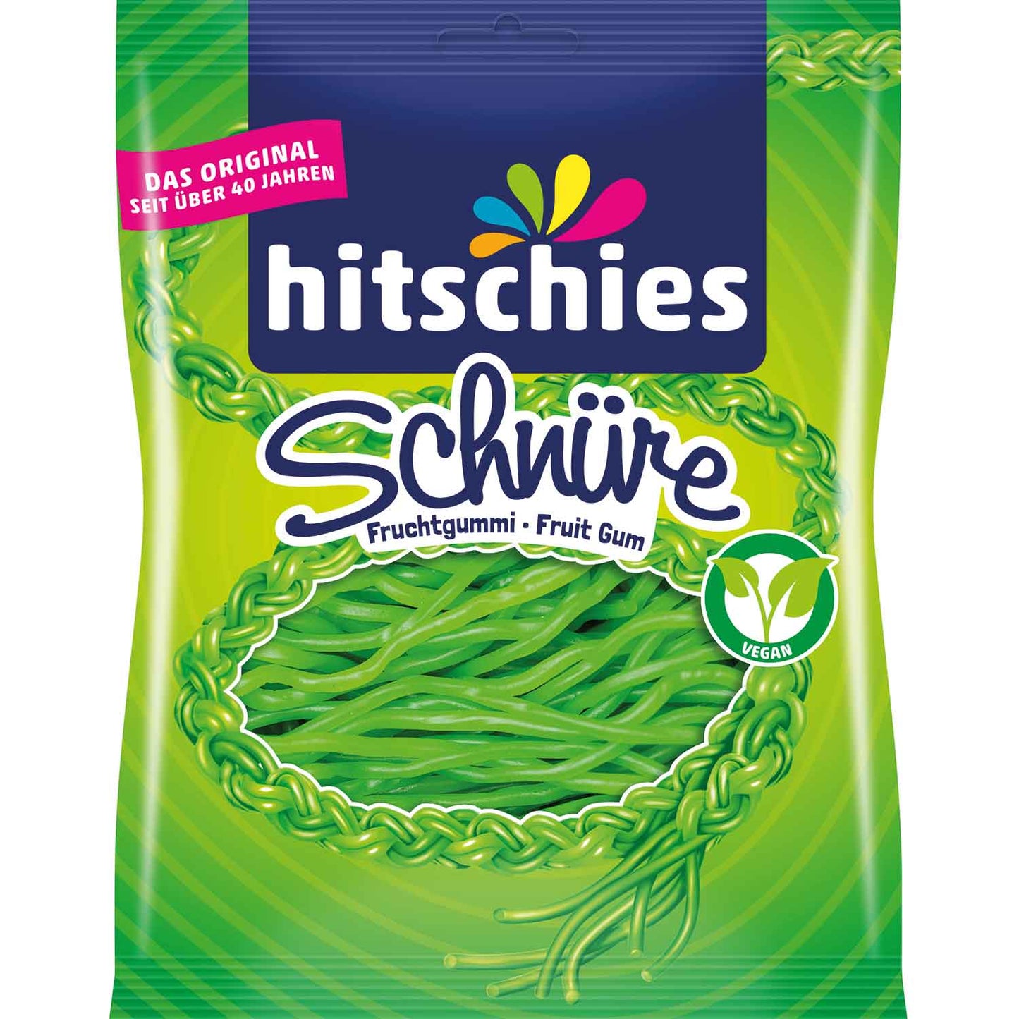 hitschies Schnüre Apfel 125g - Candyshop.ch