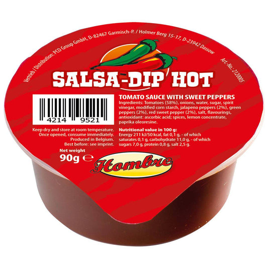Hombre Salsa-Dip Hot 90g Tomatensauce mit Paprika, scharf - Candyshop.ch
