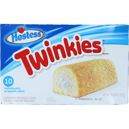 Hostess Twinkies 10er einzeln verpackte Mini-Soft-Kuchen mit Vanille-Creme-Füllung