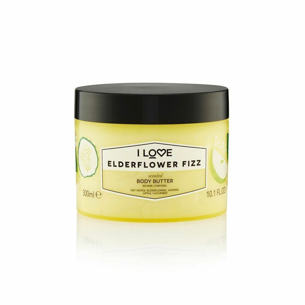 I Love Signature Collection Holunderblüten-Fizz Körperbutter 330 ml – Vegan & Hydratisierend