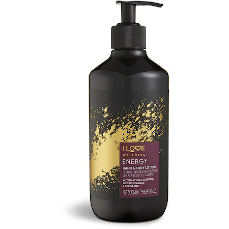 I Love I Love Wellness Energy Lotion Orange Bergamotte vegan 500 ml für Hände und Körper Bodylotion