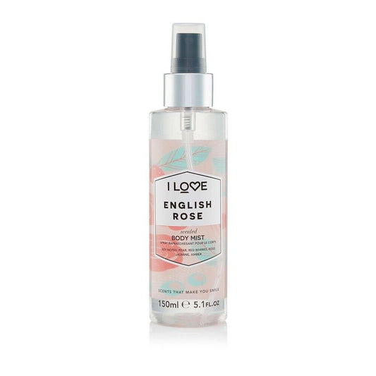 I Love I Love, English Rose, Erfrischend, Körperspray, 165 ml Regular