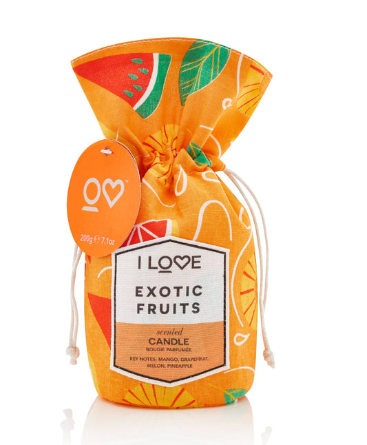 I Love I Love, Exotic Fruits, Mango, Grapefruit, Mango, Ananas, Duftkerze, 160 g Regular