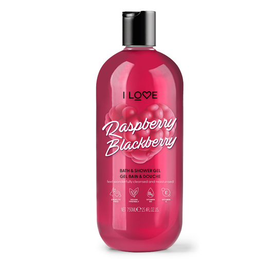 I Love I Love, Raspberry & Blackberry, Hydratisierend, Duschgel, Für alle Hauttypen, 750 ml Regular