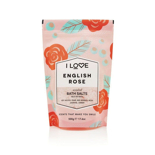 I Love I Love, Signature Collection, Englische Rose, Badesalz, 500 g Regular