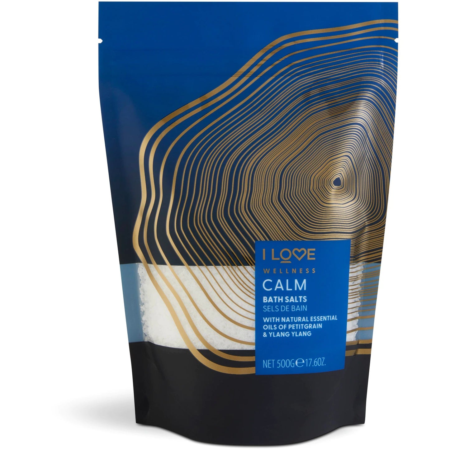 I Love Wellness Calm Badesalz 500 g – Entspannendes Badeerlebnis mit ätherischen Ölen