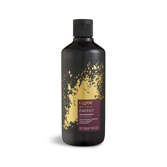 I Love I Love, Wellness Energy, Vegan, Orange & Bergamotte, Reinigung, Duschgel, Für alle Hauttypen, 500 ml Regular