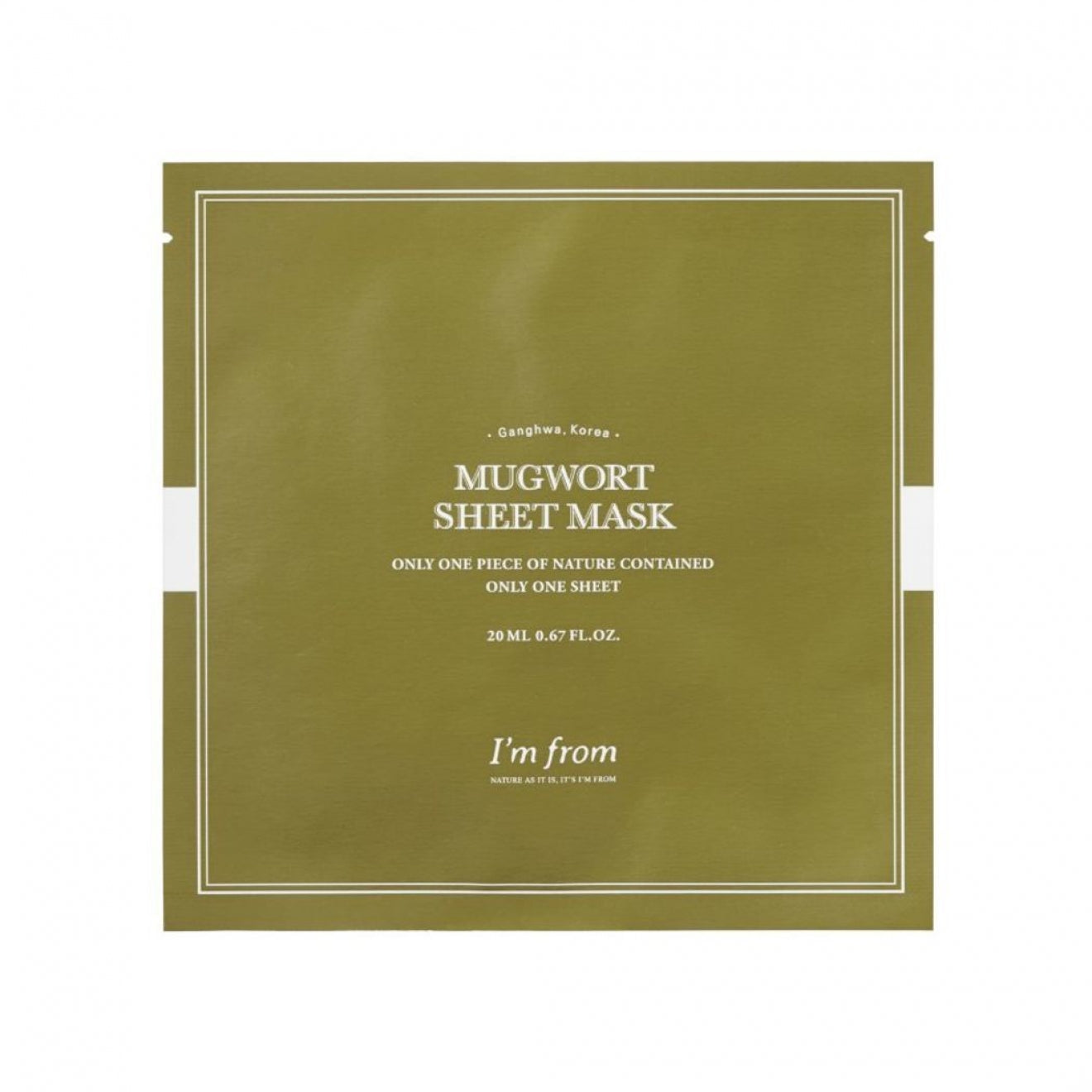 I`m From I'm From, Mugwort, Belebend, Feuchtigkeitsspendend, Gesichtsmaske, Für das Gesicht, 20 ml Regular