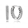 PANDORA SPARKLING DOUBLE HOOP EARRINGS 296317CZ Schmuck Silber Silver 925° ansicht-3