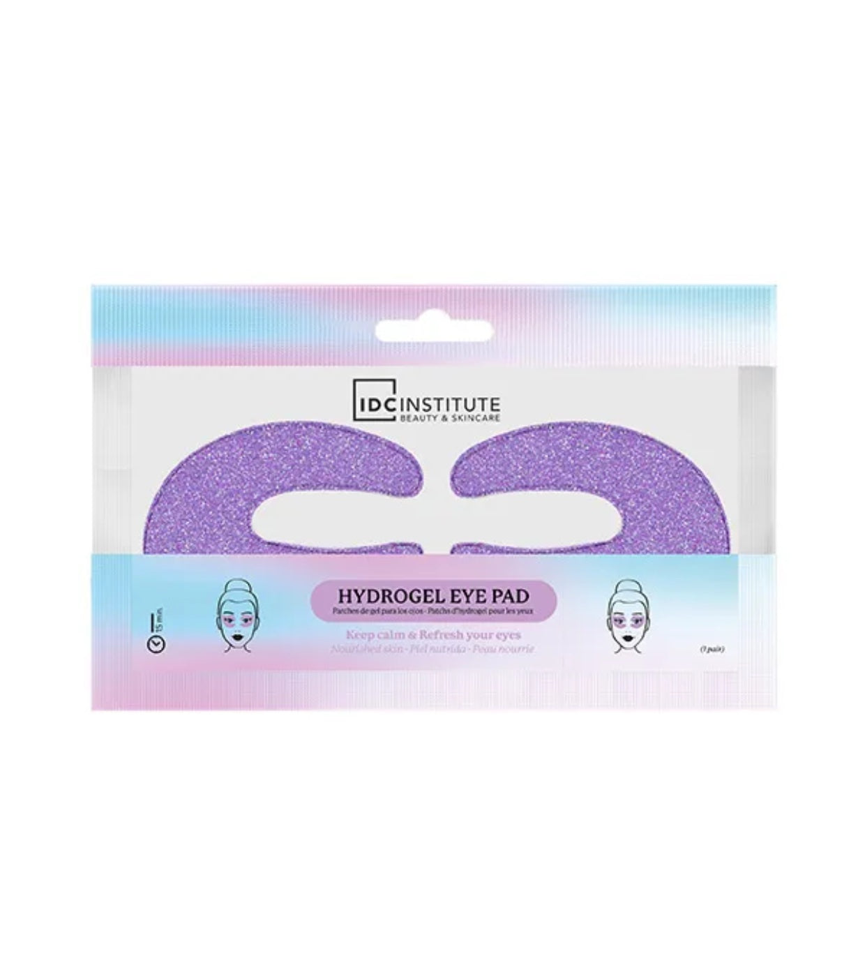 IDC INSTITUTE IDC Institute C-förmige Glitter Eye Pads in Lila für die Augenpflege Kosmetik