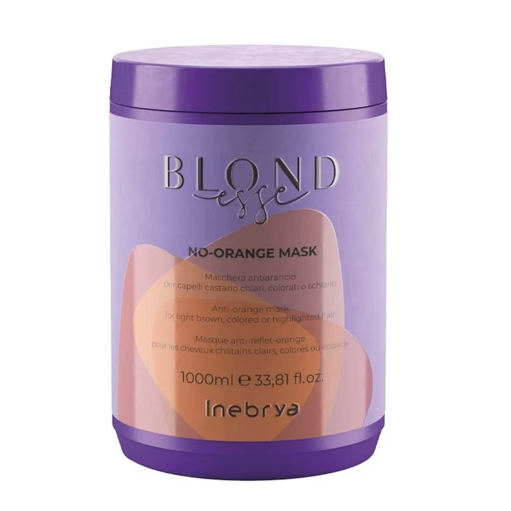 Inebrya Inebrya, Blondesse No-Orange, Haarbehandlungs-Crememaske, Neutralisieren von Orangetönen, 1000 ml Regular