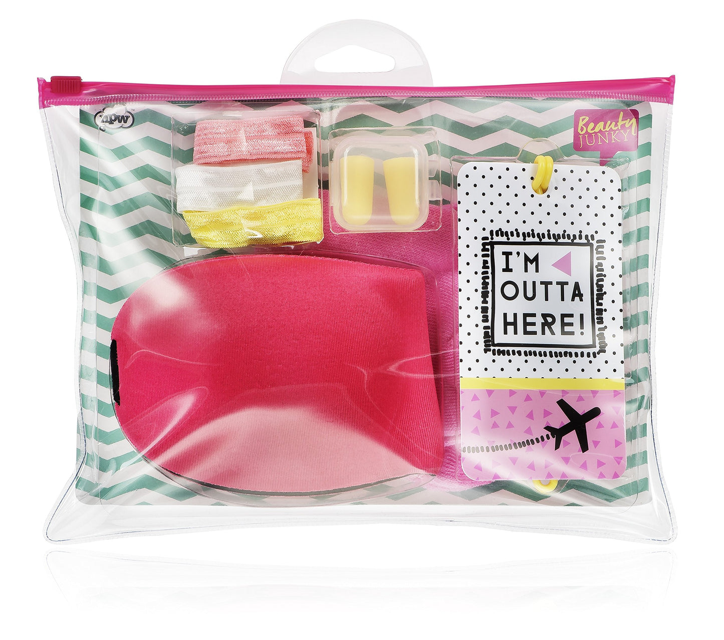 Beauty Junky Haarpflegeset Inflight Essential Kit Set Beauty Junky: Beauty Junky, Hair Elastic, 3 pcs + Beauty Junky, Foam Ea