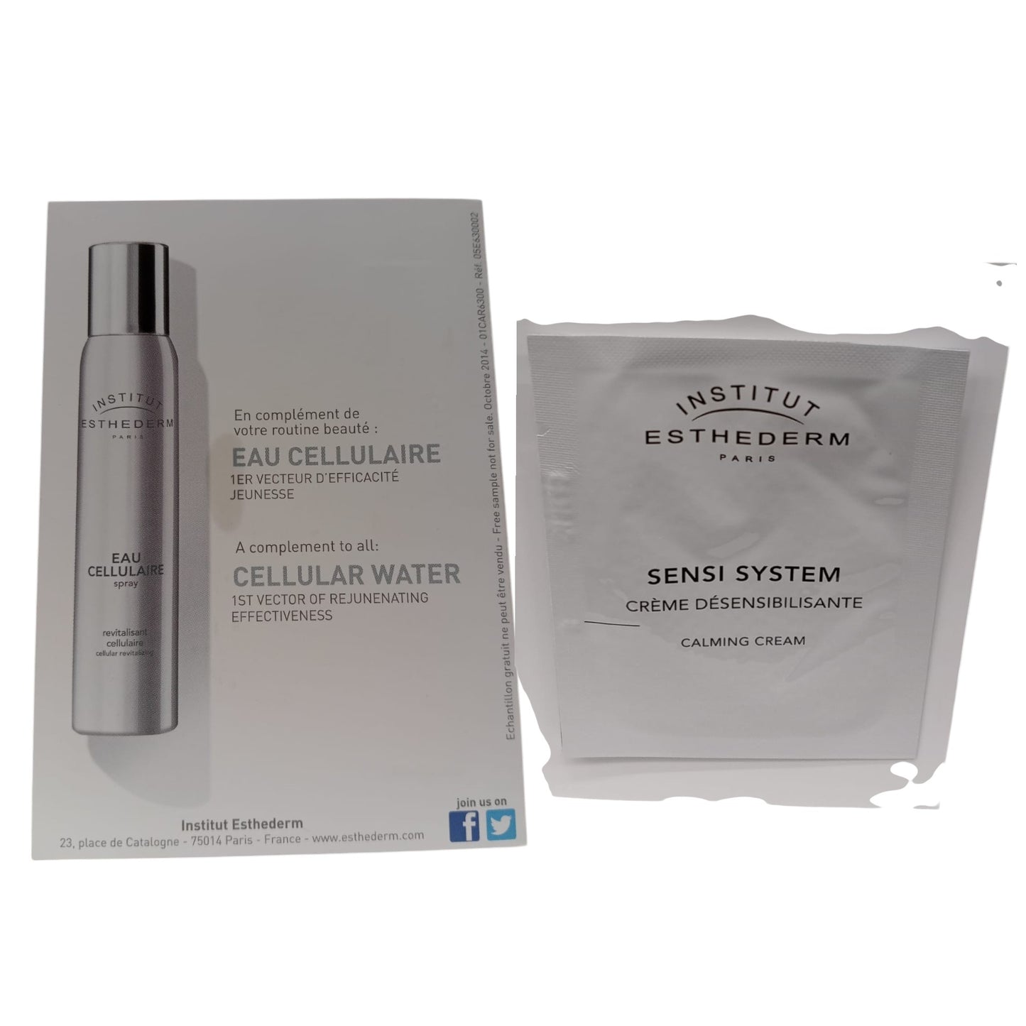 Institut Esthederm, Sensi System, Beruhigend, Tag & Nacht, Sahne, Für das Gesicht, 2 ml *Muster