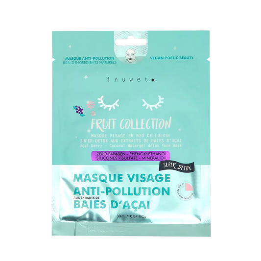 Inuwet Inuwet, Fruit Collection, Vegan, Purifying & Detoxifying, Gesichtsmaske, Gesicht, Tag & Nacht, 30 ml Regular