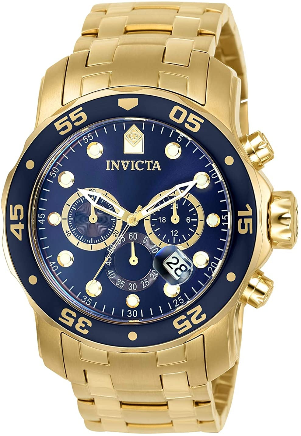INVICTA 0073 Chronograph Armbanduhr 48 mm Gold