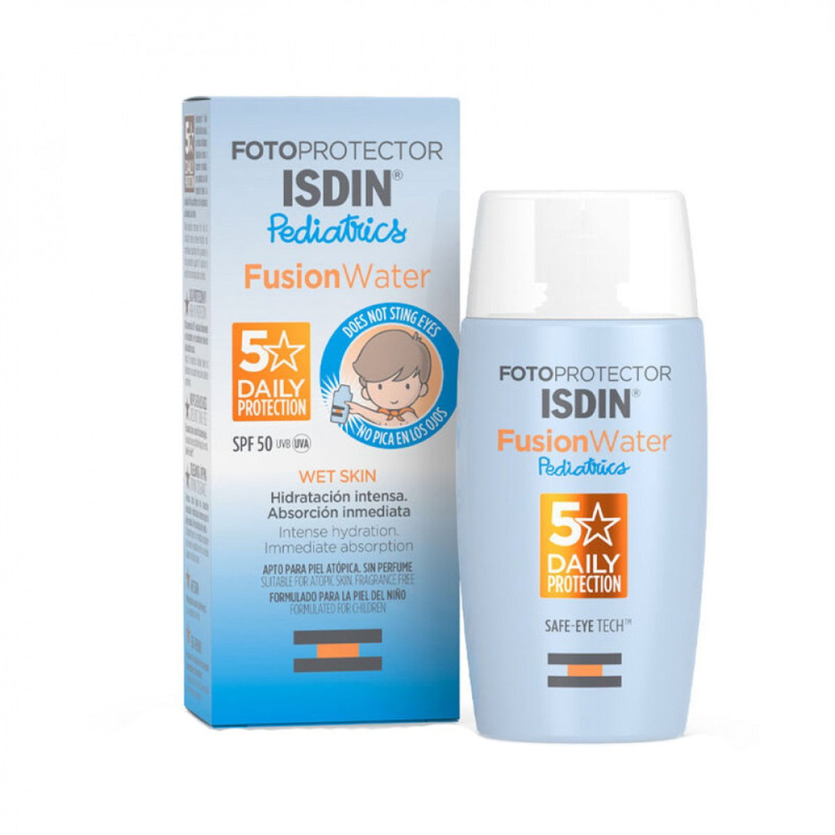 Isdin Isdin, Fotoprotector Pediatrics, Sonnenschutzfluid, Für Gesicht & Körper, Hoher Schutz SPF 50, breites Spektrum UVA/UVB